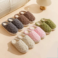 Load image into Gallery viewer, Home Fuzzy Slipper Unisex Cartoon Winter Plush Slipper Anti-Skid Soft Soled Cotton Shoes Comfy Outdoor Couple Slippers
