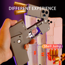 Load image into Gallery viewer, Folding Pistol Bullet Automatic Shell Throwing Toy Creative Soft Bullet Toy Mobile Phone Appearance Gun Outdoor Interactive Kid Gift
