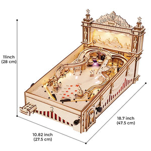 Robotime ROKR DIY Pinball Machine 3D Wooden Puzzle Amusing Table Game EG01