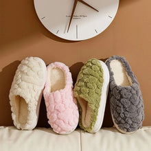 Load image into Gallery viewer, Home Fuzzy Slipper Unisex Cartoon Winter Plush Slipper Anti-Skid Soft Soled Cotton Shoes Comfy Outdoor Couple Slippers
