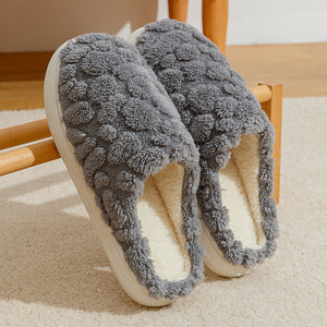 Home Fuzzy Slipper Unisex Cartoon Winter Plush Slipper Anti-Skid Soft Soled Cotton Shoes Comfy Outdoor Couple Slippers