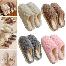 Load image into Gallery viewer, Home Fuzzy Slipper Unisex Cartoon Winter Plush Slipper Anti-Skid Soft Soled Cotton Shoes Comfy Outdoor Couple Slippers
